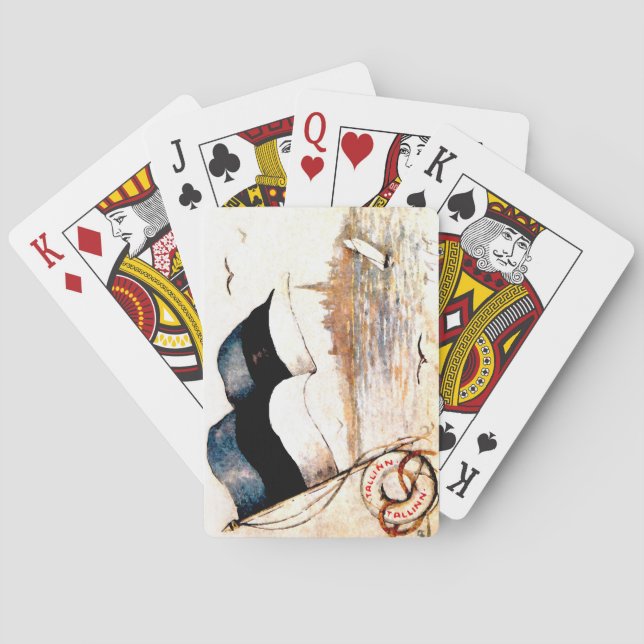 Baralho Cartões de jogo estónios da bandeira (Verso)