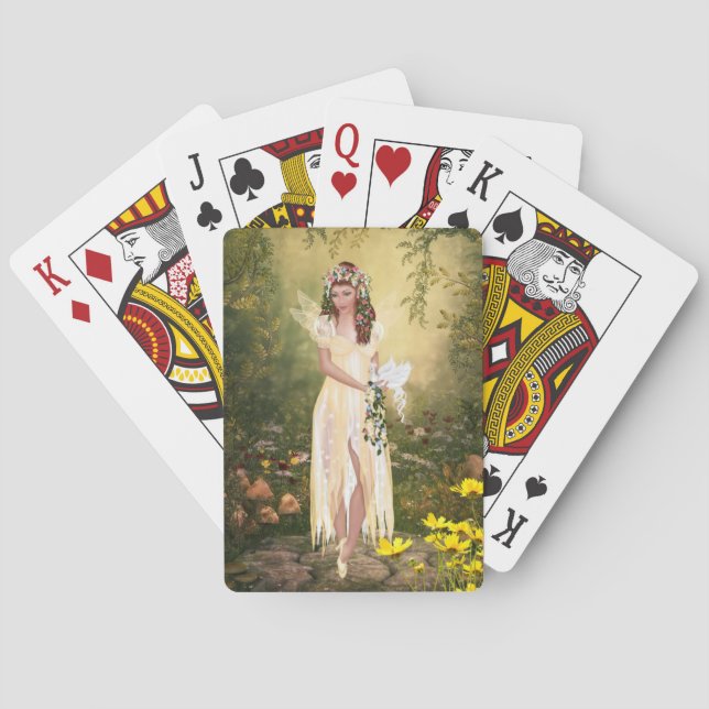 Baralho Cartões de jogo feericamente da floresta (Verso)