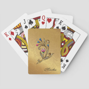 Baralho Cartões de jogo goldtone feitos sob encomenda