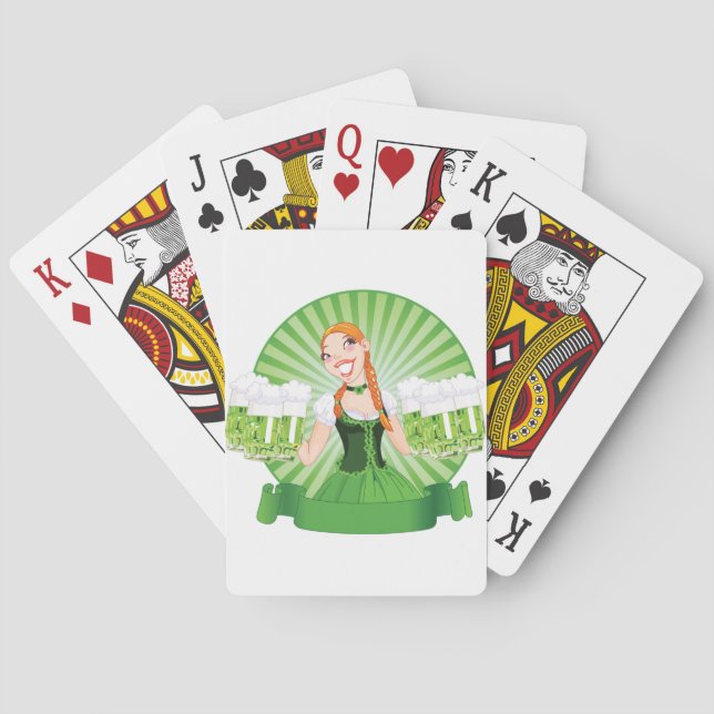 Baralho Cartões de jogo irlandeses da empregada doméstica (Verso)