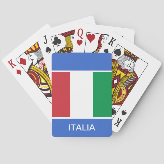 Baralho Cartões de jogo italianos da bandeira (Verso)