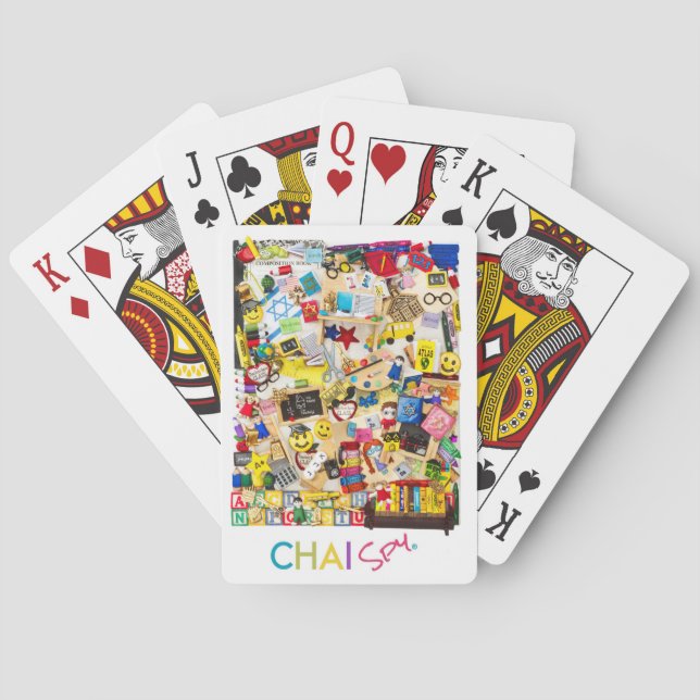 Baralho Cartões de jogo judaicos da escola (Verso)