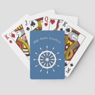 Baralho Cartões de jogo - leme do navio com nome