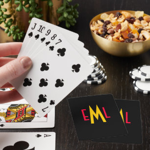 Baralho Cartões de jogo Monogrammed para jogadores de