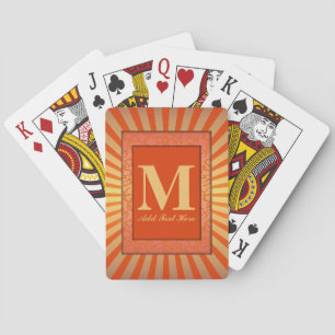 Baralho Cartões de jogo Monogrammed personalizados