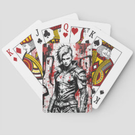 Baralho Cartões de jogo para Grafite do Cyberpunk Warrior