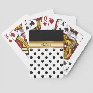 Baralho Cartões de jogo personalizados monograma