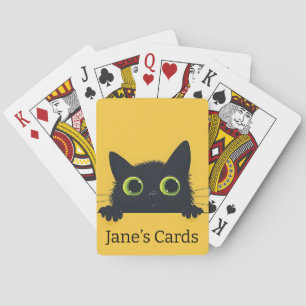 Baralho Cartões de jogo personalizados para gatos,