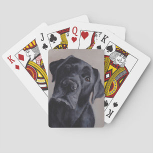 Baralho Cartões de jogo pretos do cão de labrador