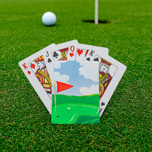 Baralho Cartões de jogo verdes do campo de golfe