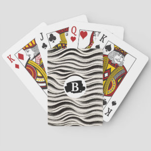 Baralho Cartões de pôquer com faixa de zebra personalizada