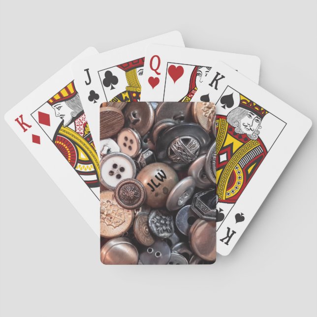 Baralho Cartões de Reprodução Clássicos com Botões Metálic (Verso)