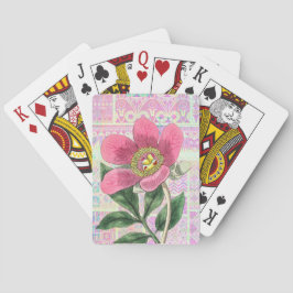 Baralho Cartões de Reprodução Colados Cor-de-Rosa com Esti