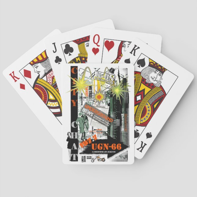 Baralho Cartões de Reprodução de Chat na Cidade (Verso)