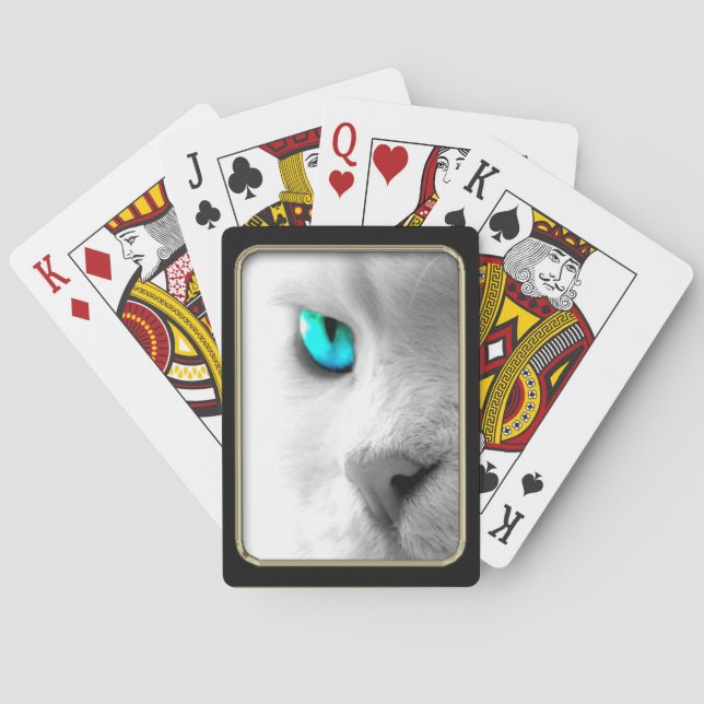 Baralho Cartões de Reprodução de Fotos de Olho Azul (Verso)