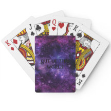 Cartões de Reprodução de Nebula de Galáxia de Text