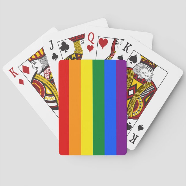 Baralho Cartões de Reprodução de Poker Bicycle® lgbtq (Verso)