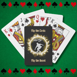 Baralho Cartões de Reprodução de Skate de Fogo Amarelo