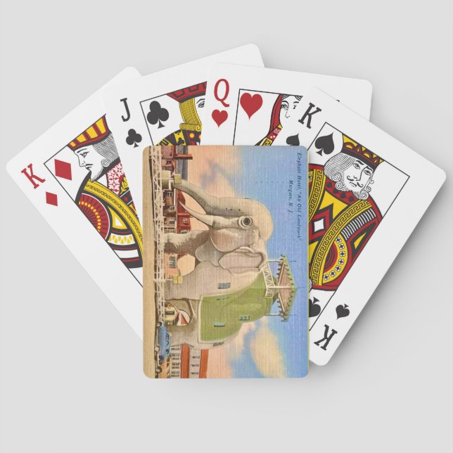 Baralho Cartões de Reprodução do Hotel Elefante Vintage (Verso)