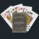 Baralho Cartões de Reprodução do Monograma Vintage<br><div class="desc">Faça suas próprias cartas de jogar personalizadas. Personalize esta design com seu próprio texto. Você pode personalizar ainda mais este design selecionando o link "personalizar mais",  se desejar.</div>