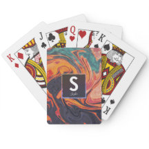 Cartões de Reprodução Monogramas com Nome Elegante