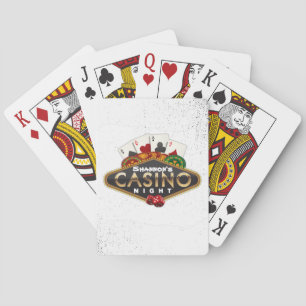 Baralho Cartões de Reprodução Noturna Casino de Nome Perso
