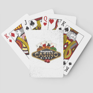 Baralho Cartões de Reprodução Noturna Casino de Nome Perso