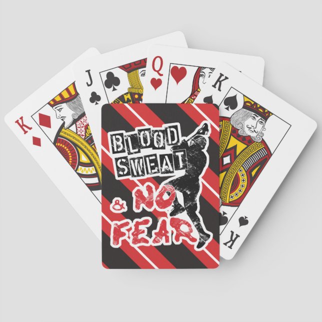 Baralho Cartões De Sangue, Suor E Sem Medo De Lacrosse (Verso)