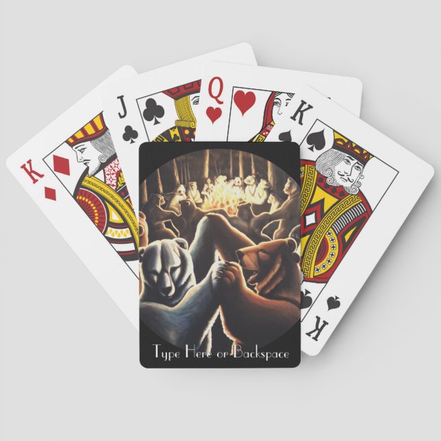 Baralho Cartões de Urso de Dança Cartões de Brinquedo Pers (Verso)