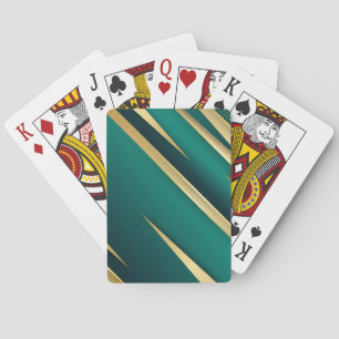 Baralho Cartões Elegantes - Verde e Dourado