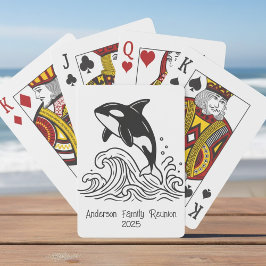 Baralho Cartões minimalistas de caça à baleia para sindica