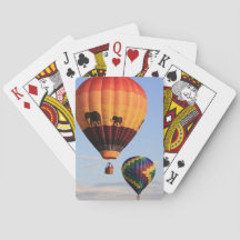 Cartões para jogar balões de ar quente