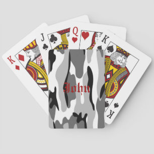 Baralho Cartões para jogar Cinzas personalizadas e camufla
