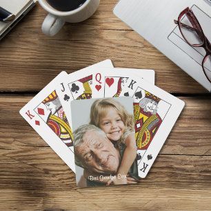 Baralho Cartões Personalizados de Fotografia do Melhor Avô