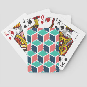 Baralho Cartões Poker de Cubo Geométrico Moderno - Na moda