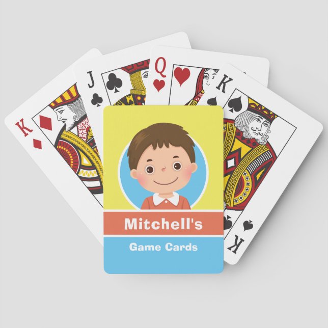 Baralho Cartografia Cabelo castanho-criança (Verso)