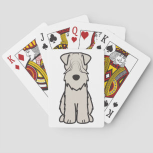 Baralho Cartoon De Cão De Terrier, Recolhido E Molhado