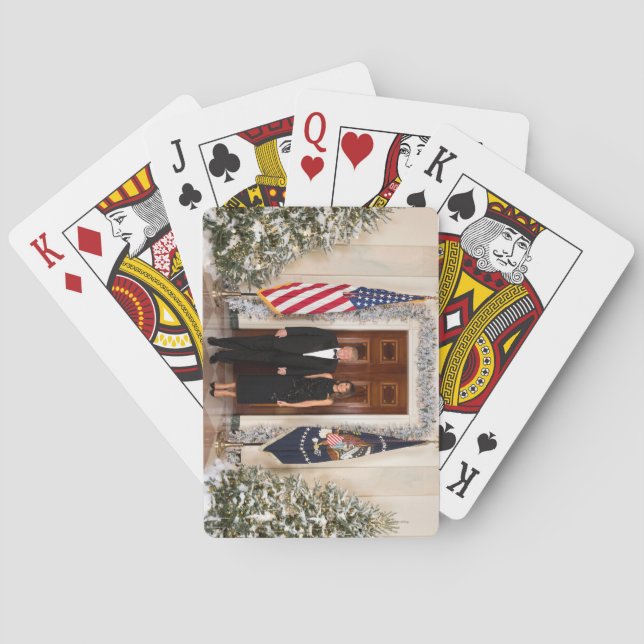 Baralho Casa Branca de Natal de Donald & Melania Trump (Verso)