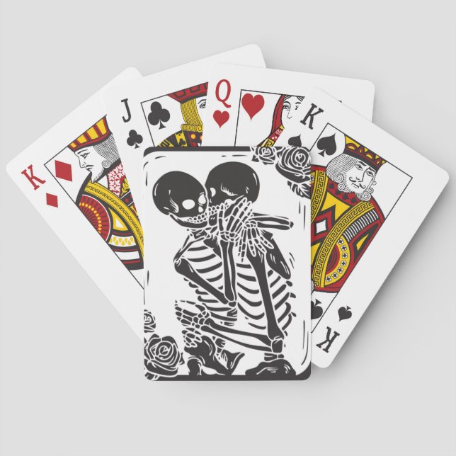 Baralho Casal Skeleton Hugging em um conjunto de (Verso)