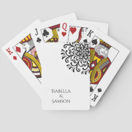 Baralho Casamento branco e preto