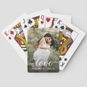Baralho Casamento de Amor Elegante com Foto Personalizada