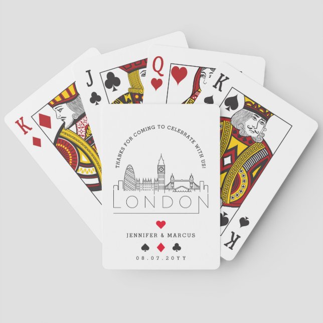 Baralho Casamento de Londres | Heart Sweet Card Suite (Verso)