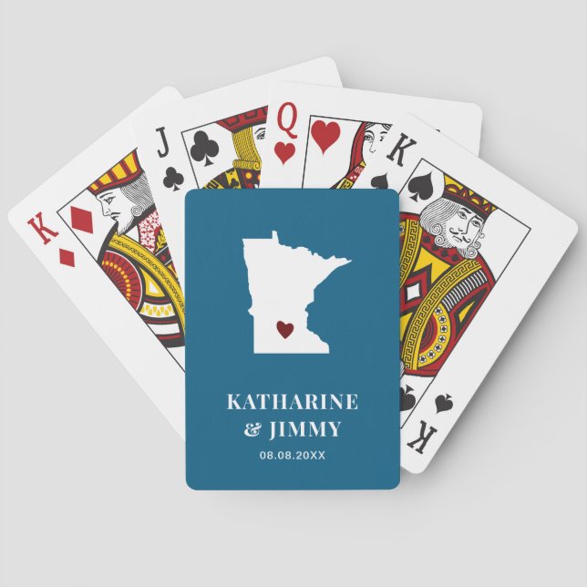 Baralho Casamento de Minnesota favorita a deck de cartões, (Verso)