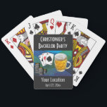 Baralho Casamento de solteiro favorece Poker<br><div class="desc">Estes cartões de jogo com tema de cerveja e pôquer são o favor ou presente perfeito para a sua despedida de solteiro. Personalize com o nome do noivo, o local da festa ou outra mensagem personalizada e a data do solteiro. As cores e a fonte do texto podem ser alteradas...</div>