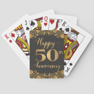 Baralho Casamento dourado Jublilee do 50th aniversário