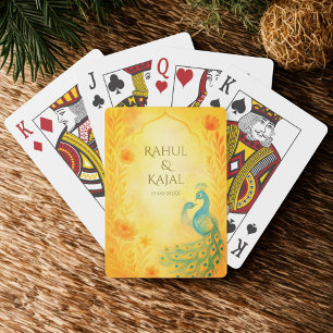 Baralho Casamento Índio Peacock Floral