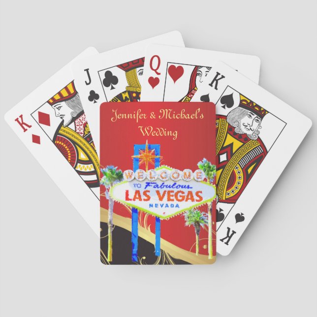 Baralho Casamento moderno de Las Vegas (Verso)