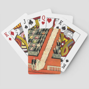 Baralho Casamento vintage, Art Deco Bride e Groom Recentem