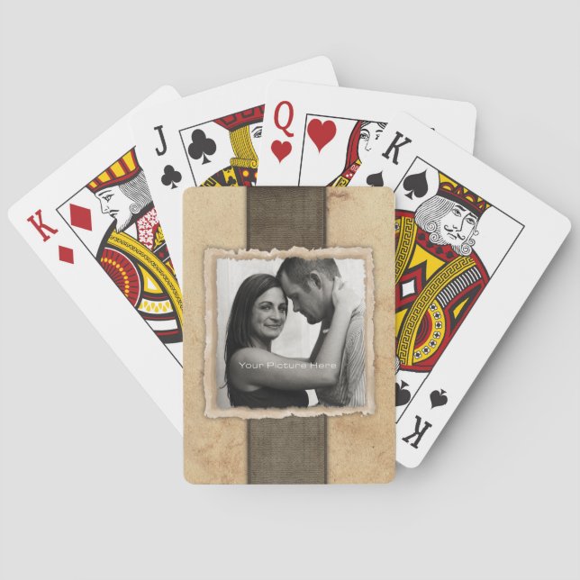 Baralho Casamento vintage Russo de Fotografia do noivado (Verso)