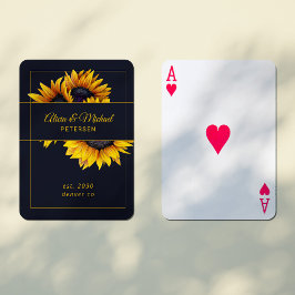 Baralho Casamentos de recém-casados de ouro elegante da fa